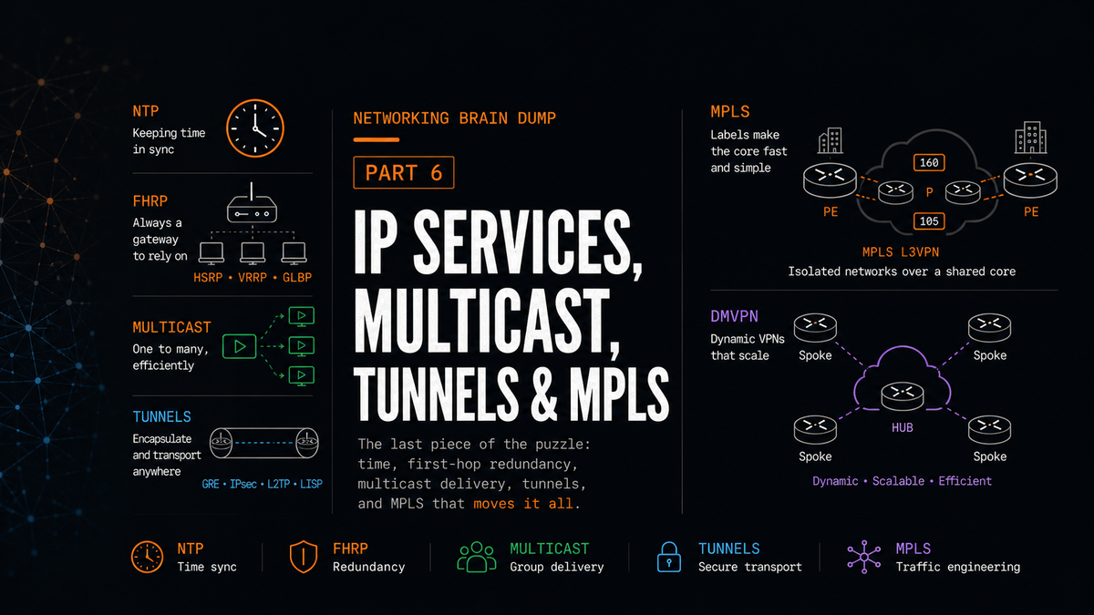 The Networking Brain Dump, Part 6: IP Services, Multicast, Tunnels & MPLS